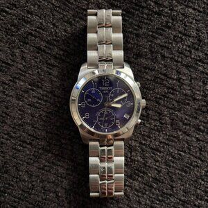 Men's Tissot XL Chrono Classic Blue Dial Stainless Steel Watch